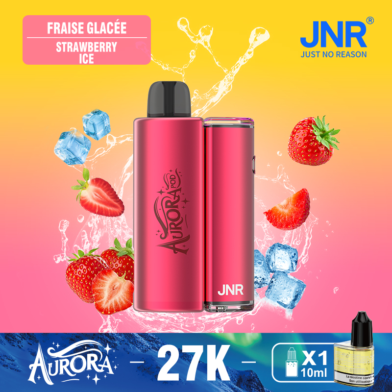 jnr aurora 27k 27000 sbuffi 2 + 10ml kit pod sostituibile ricaricabile vaporizzatore monouso originale
