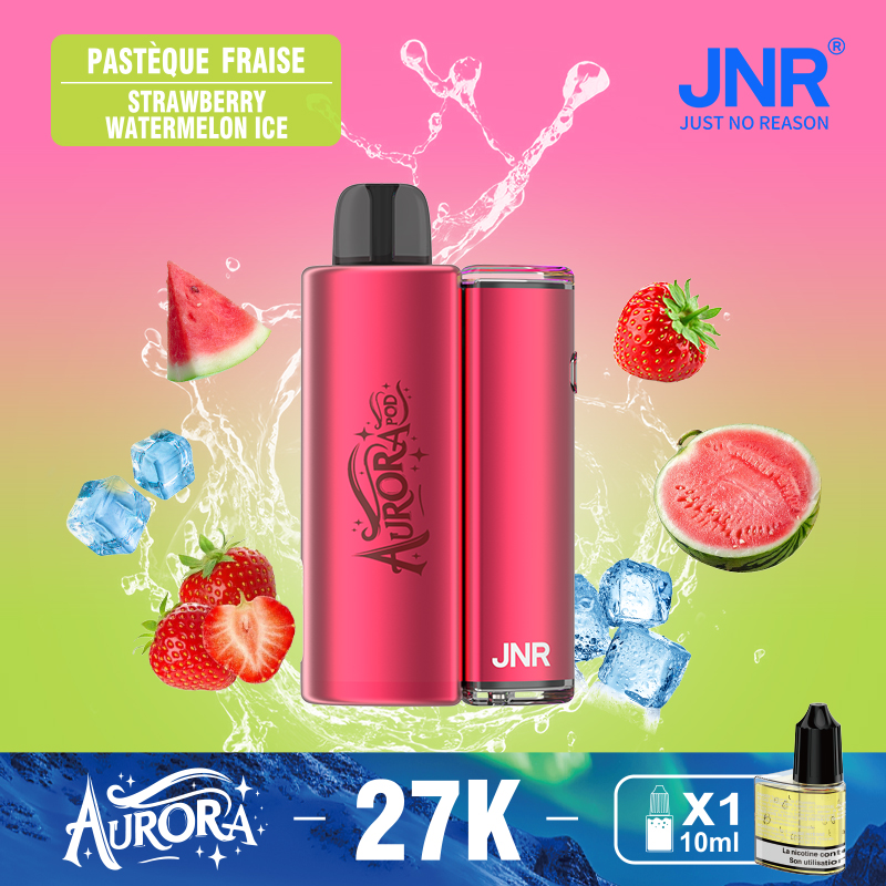 jnr aurora 27k 27000 sbuffi 2 + 10ml kit pod sostituibile ricaricabile vaporizzatore monouso originale
