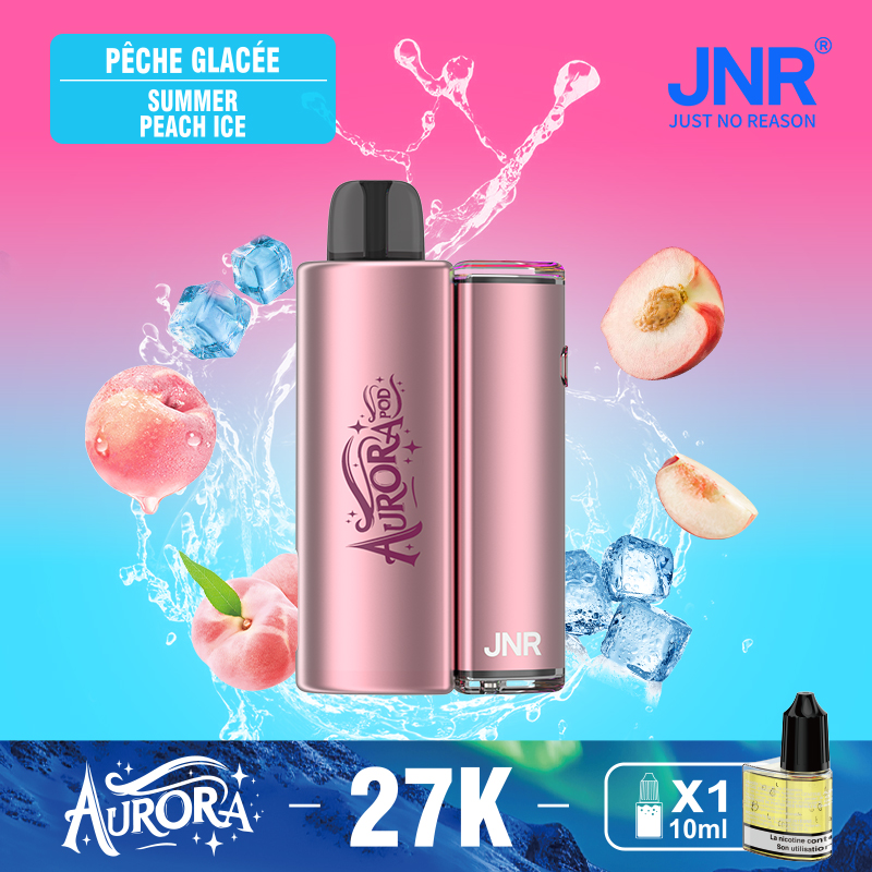 jnr aurora 27k 27000 sbuffi 2 + 10ml kit pod sostituibile ricaricabile vaporizzatore monouso originale
