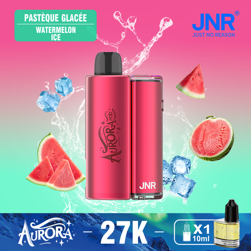 jnr aurora 27k 27000 sbuffi 2 + 10ml kit pod sostituibile ricaricabile vaporizzatore monouso originale