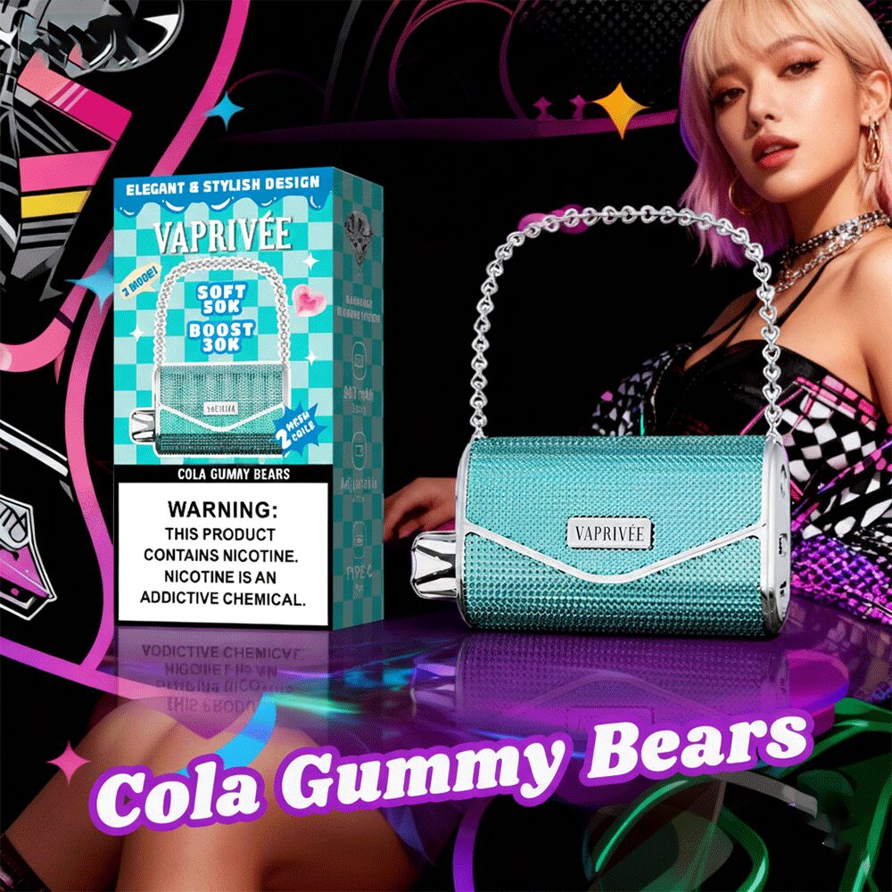 VaprivÉe 50000 50 tys. zaciągnięć, podwójny tryb zasilania i podwójna siatka, oryginalny jednorazowy waporyzator