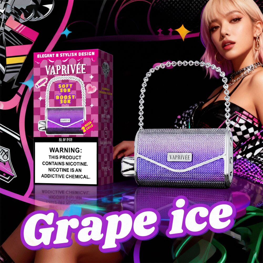 VaprivÉe 50000 50 tys. zaciągnięć, podwójny tryb zasilania i podwójna siatka, oryginalny jednorazowy waporyzator