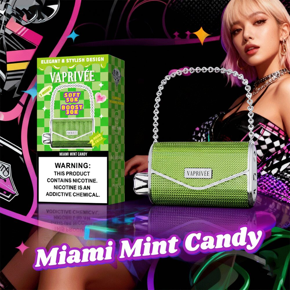 VaprivÉe 50000 50 tys. zaciągnięć, podwójny tryb zasilania i podwójna siatka, oryginalny jednorazowy waporyzator