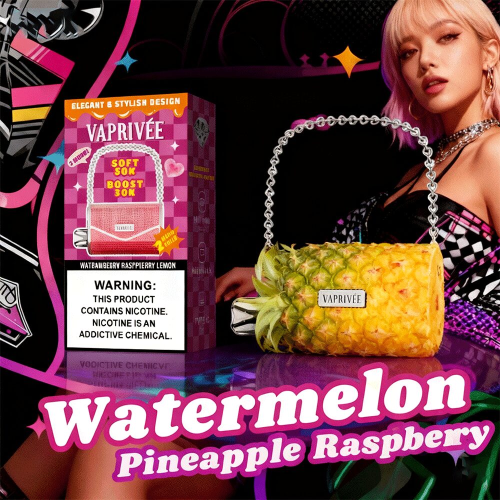 VaprivÉe 50000 50 tys. zaciągnięć, podwójny tryb zasilania i podwójna siatka, oryginalny jednorazowy waporyzator