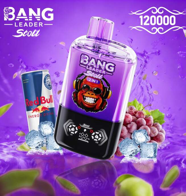 red bull vape disposable Bang Leader Stoll 120K 120000 Puffs Double Taste&Anti-Leak Design LED Display Square Vapes Vuse Pods Berry Watermelon Flavors:Mango Ice