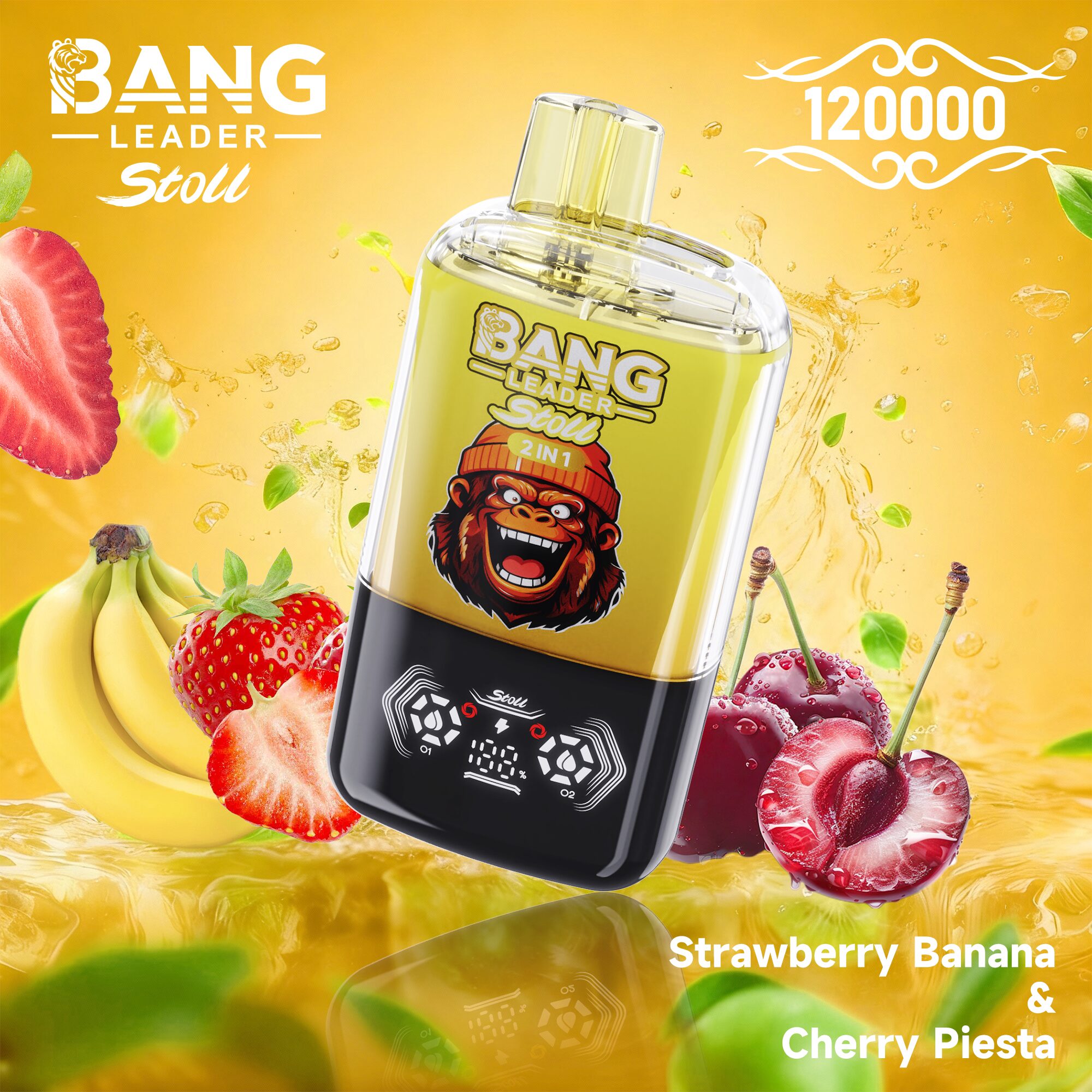 bang leader stoll 120k 120000 puffs double taste&anti leak design led display disposable vape