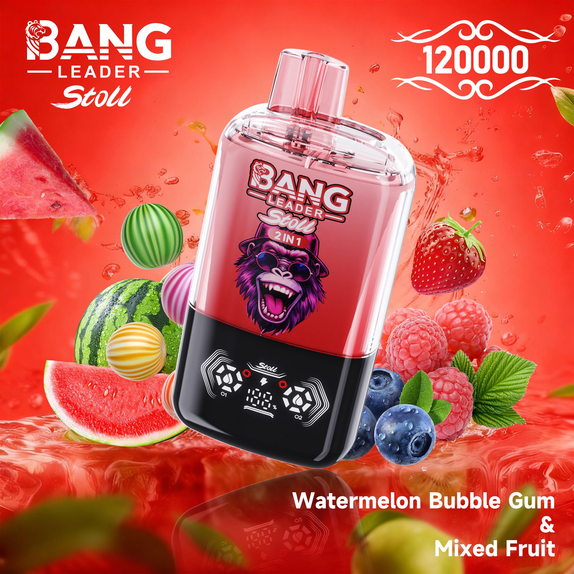 bang leader stoll 120k 120000 puffs double taste&anti leak design led display disposable vape