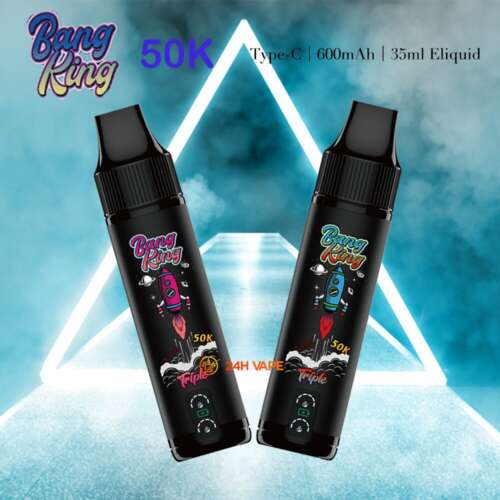 Bang King triple 50000 50k soplos 3 en 1 sabores vape desechable recargable original