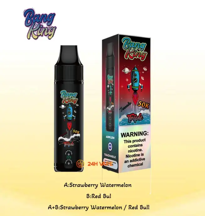 Bang King Triple 50000 50K Puffs 3 in 1 Flavors Original Rechargeable Disposable  Vape - 24H VAPE