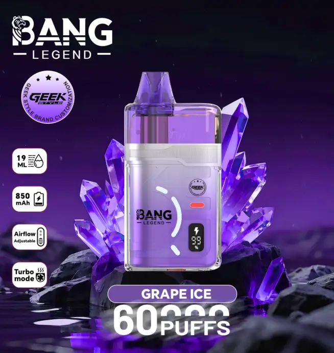 Bang Legend Geek 60000 60K Puffs Airflow Adjustable & Turbo Mode Disposable  Vape - 24H VAPE