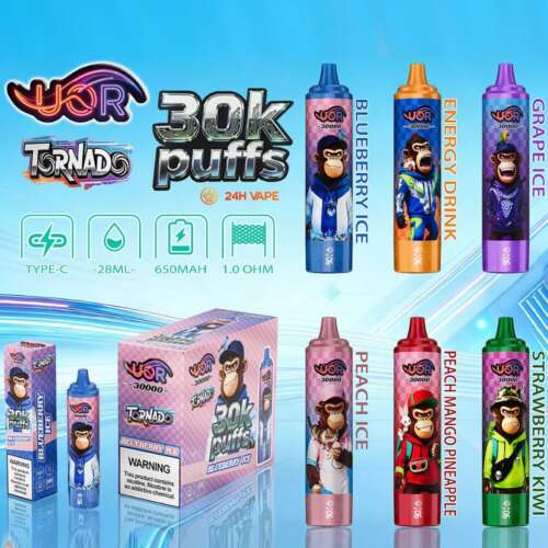 uor tornado 30000 30k puffs led display original disposable vape pen