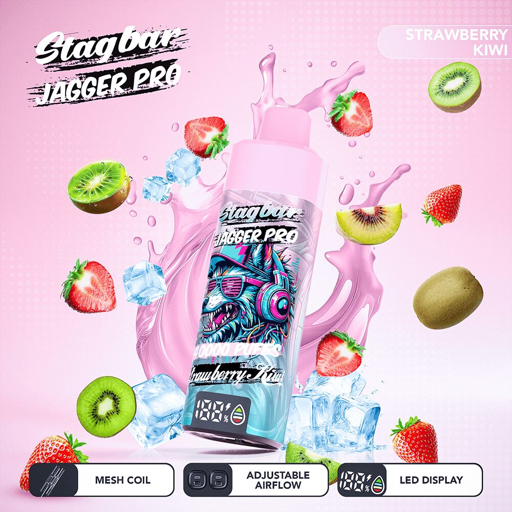 stagbar jagger pro 40000 40k trekjes verstelbare luchtstroom en led-display oplaadbare wegwerpvape