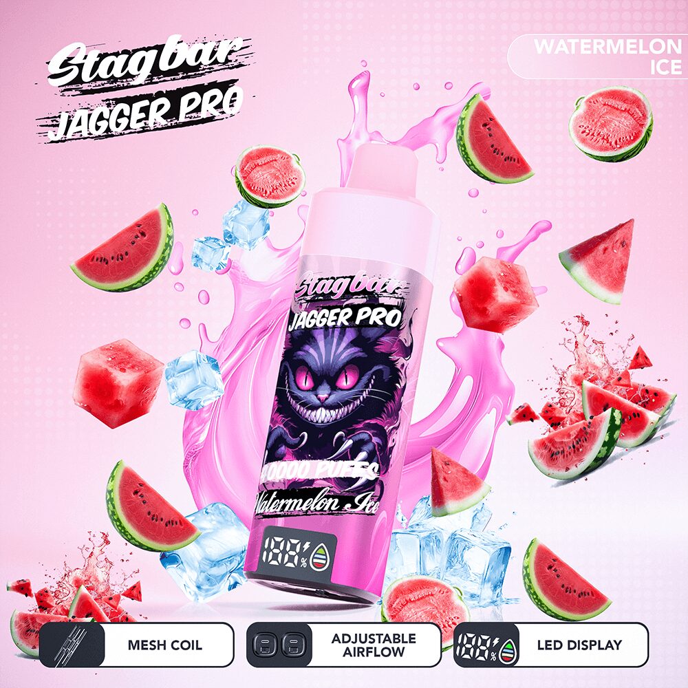 stagbar jagger pro 40000 40k trekjes verstelbare luchtstroom en led-display oplaadbare wegwerpvape