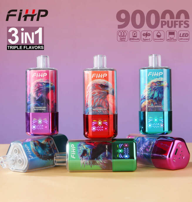 1.99 disposable vapes free shipping FIHP 90000 90K Puffs 3 in 1 Triple Flavors&LED Screen Original Rechargeable Vape Size:1ml 50 units Vaporesso XROS Pro Vancouver sub-ohm vape kit