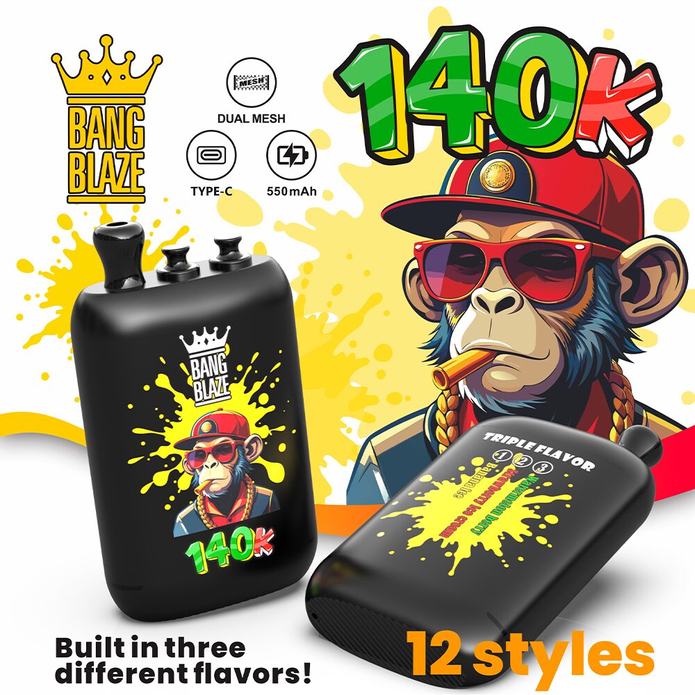 bang blaze 140000 140k bouffées 3 en 1 saveurs vape jetable rechargeable originale