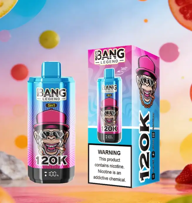 Bang Legend 120000 120K Puffs 5 in 1 Flavors & 5 oil tanks Rechargeable LCD Display Disposable Vape EU Warehouse - 24H VAPE Bang Legend 120000 120K Puffs 5 in 1 Flavors & 5 oil tanks Rechargeable LCD Display Disposable Vape EU Warehouse - 24H VAPE