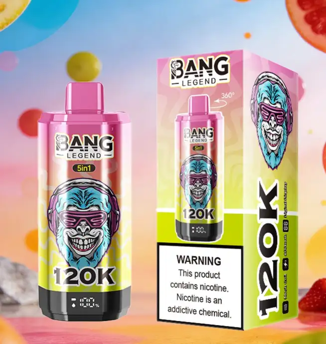 Bang Legend 120000 120K Puffs 5 in 1 Flavors & 5 oil tanks Rechargeable LCD  Display Disposable Vape EU Warehouse - 24H VAPE