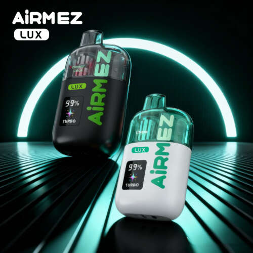 airmez lux 60000 60k puffs boost/turbo mode rechargeable led display disposable vape eu warehouse