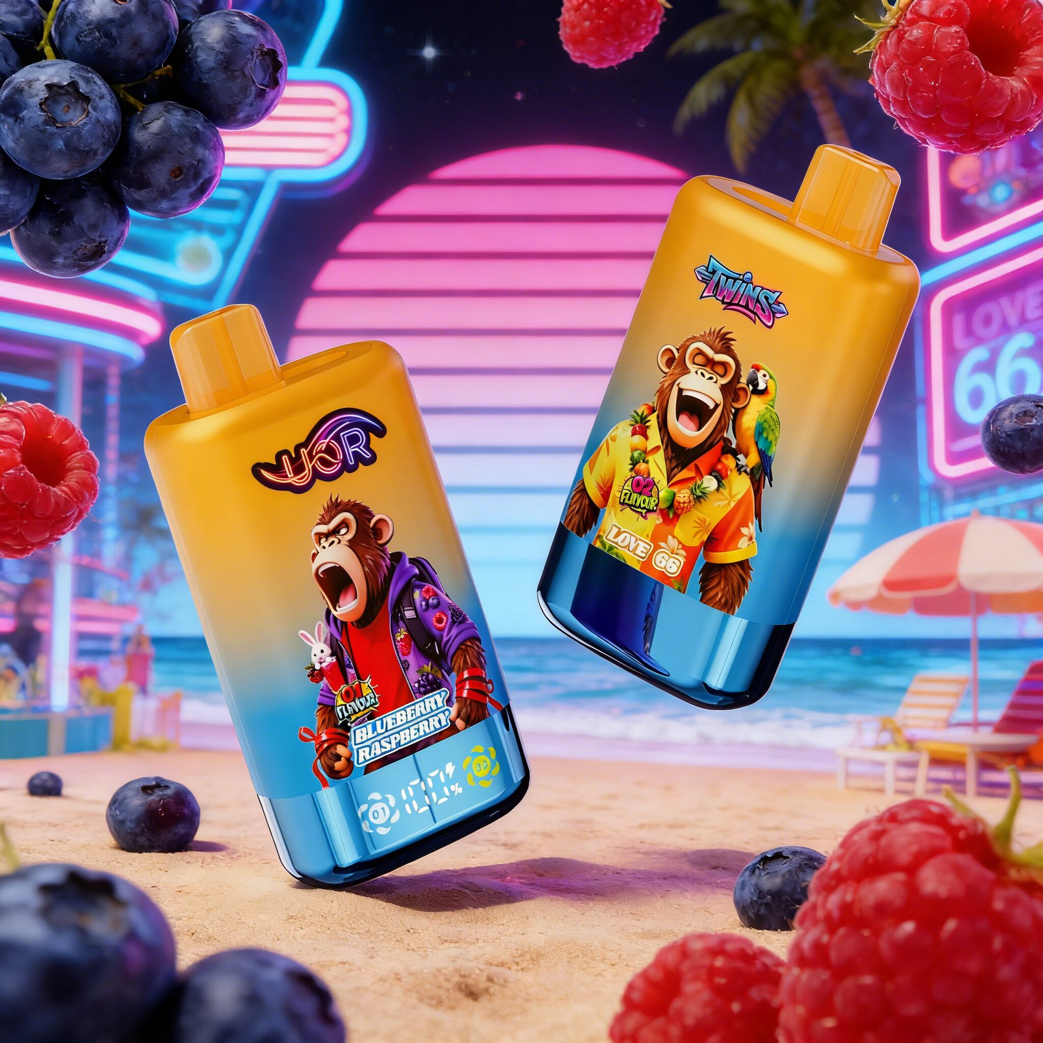 uor twins 80000 80k puffs double flavor led display disposable vape