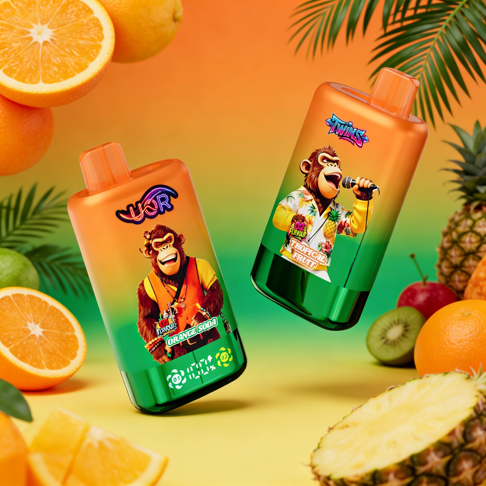 uor twins 80000 80k puffs double flavor led display disposable vape