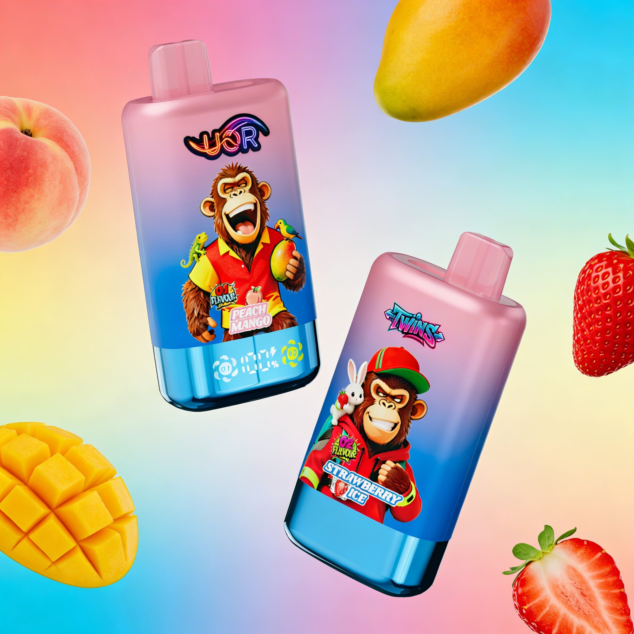 uor twins 80000 80k puffs double flavor led display disposable vape