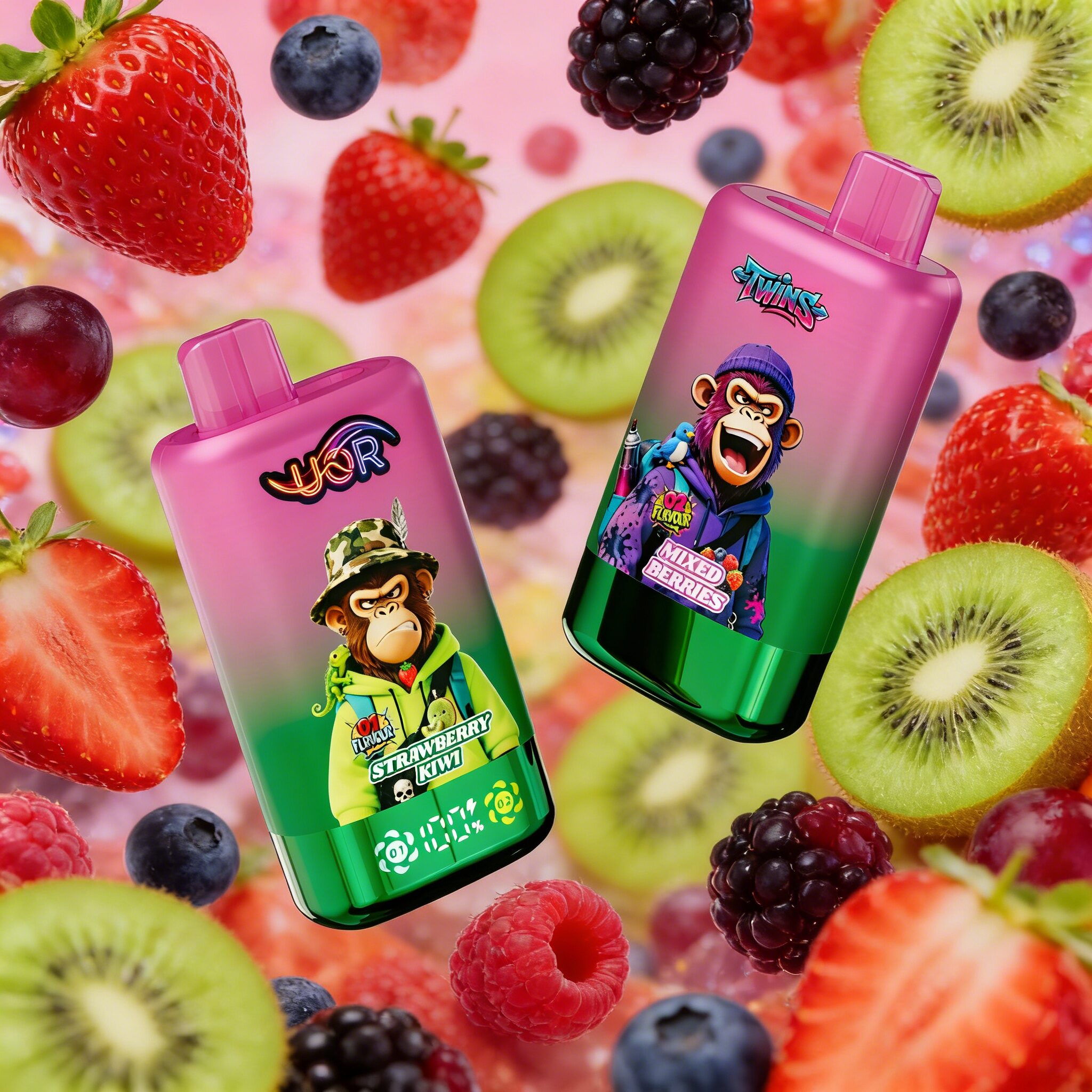 uor twins 80000 80k puffs double flavor led display disposable vape