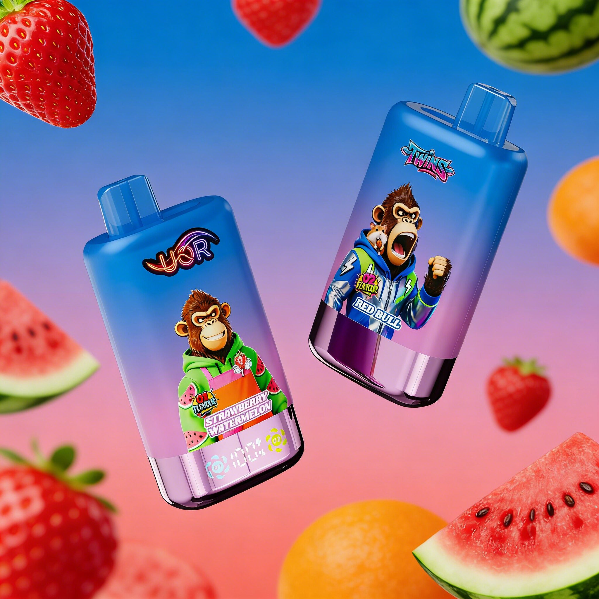 uor twins 80000 80k puffs double flavor led display disposable vape