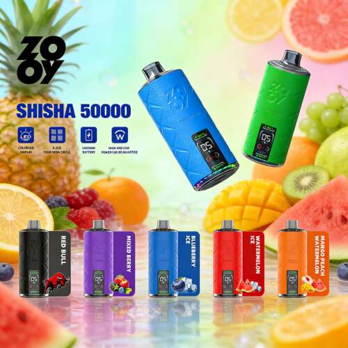 Los soplos 50k del shisha zooy 50000 llevaron la pluma disponible ligera del vape del dtl del lgb del display&