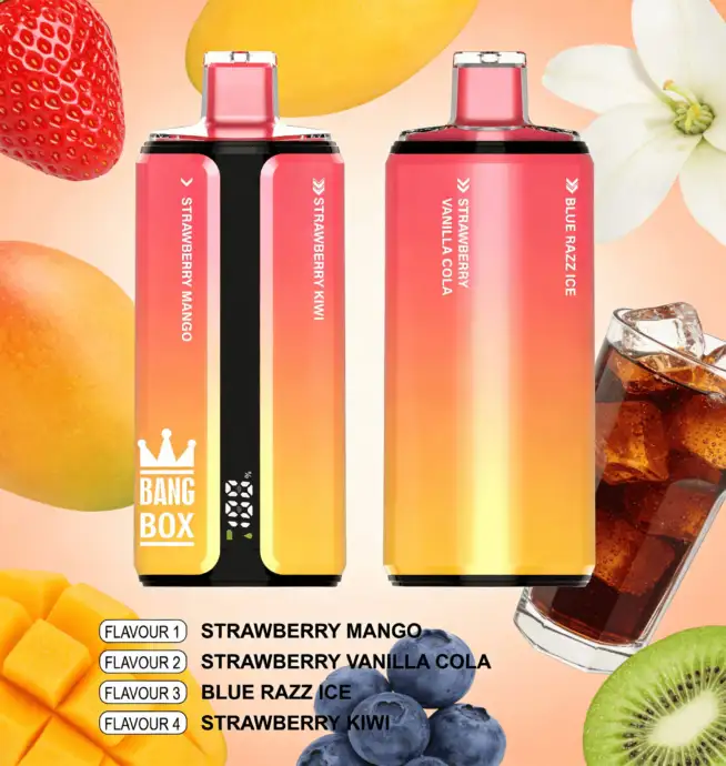Bang Box 160000 160K Puffs 4 In 1 Flavors Original Rechargeable LED Display  Disposable Vape