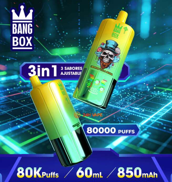 Bang Box 80000 80K Puffs 3 In 1 Flavors Original Rechargeable LED Display Disposable Vape - 24H VAPE Bang Box 80000 80K Puffs 3 In 1 Flavors Original Rechargeable LED Display Disposable Vape - 24H VAPE