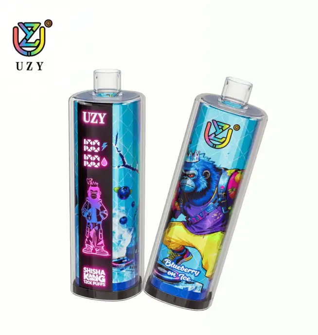 UZY Shisha Hookah King 120000 120K Puffs Smart Screen Original LED Display  Disposable DTL Vape Pen