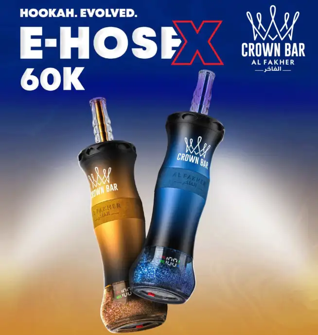 cigarette électronique al fakher prix Introduction : Kit jetable AL fakher Crown Bar E-Hose X 60000 bouffées –  frvapormo main image 0