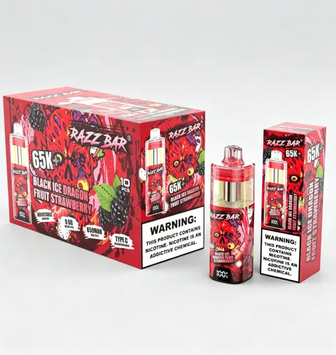 Razz Bar 65000 65K+ Puffs Disposable Vape | High Capacity Rechargeable Vape  with Adjustable Airflow