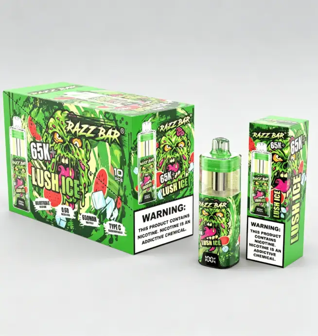 Razz Bar 65000 65K+ Puffs Einweg-Vape | Wiederaufladbarer Vape mit hoher  Kapazitt und einstellbarem Luftstrom  24-Stunden-VAPE