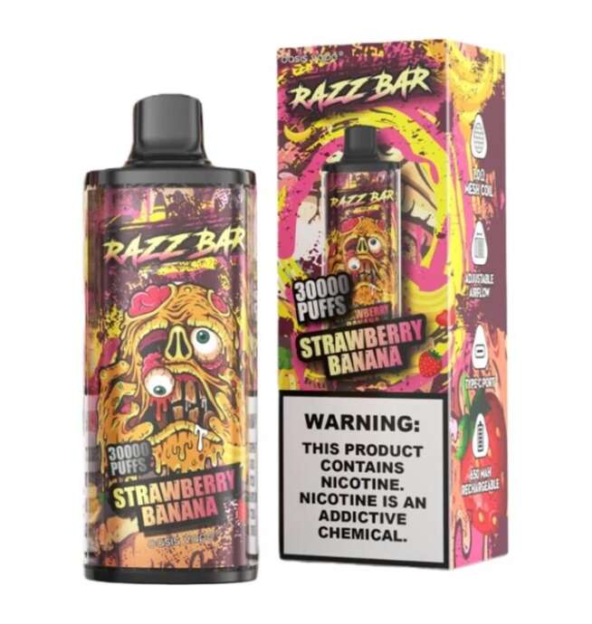 Razz Bar 30000 30K Puffs Disposable Vape | Long Lasting Rechargeable Vape with Adjustable Airflow - 24H VAPE Razz Bar 30000 30K Puffs Disposable Vape | Long Lasting Rechargeable Vape with Adjustable Airflow - 24H VAPE