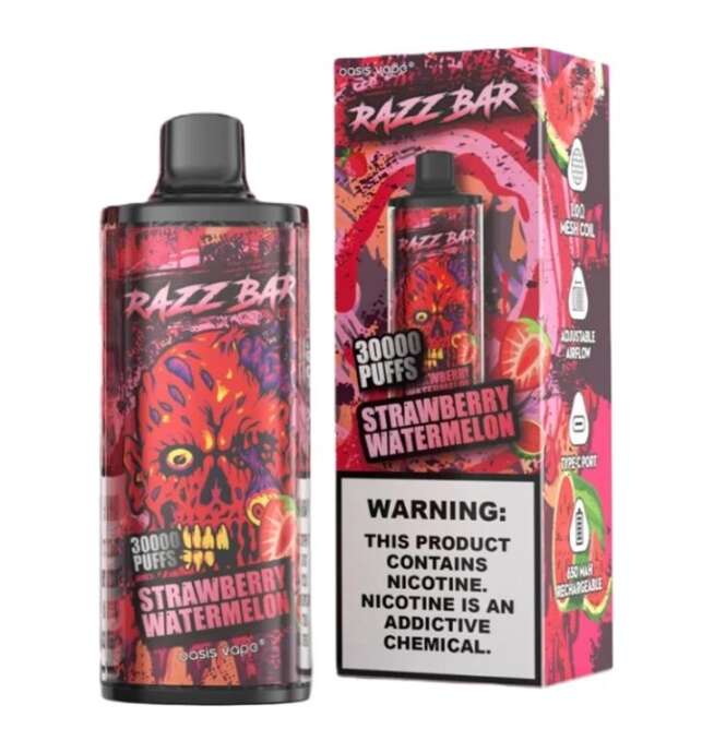 Razz Bar 30000 30K Puffs Disposable Vape | Long Lasting Rechargeable ...