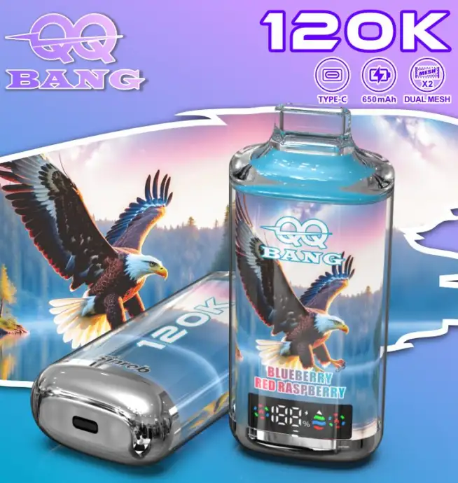 QQ Bang 120K 120000 Disposable Vape|Type-C Rechargeable LED Display E- Cigarette