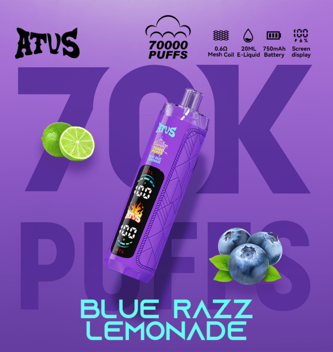 blue and purple vape ATVS 70000 70K Puffs Original DTL/MTL Modes LED Display Disposable DTL Pen – 24H VAPE Full Spectrum CBD Vape Flavors:Coconut Banana can you buy pax