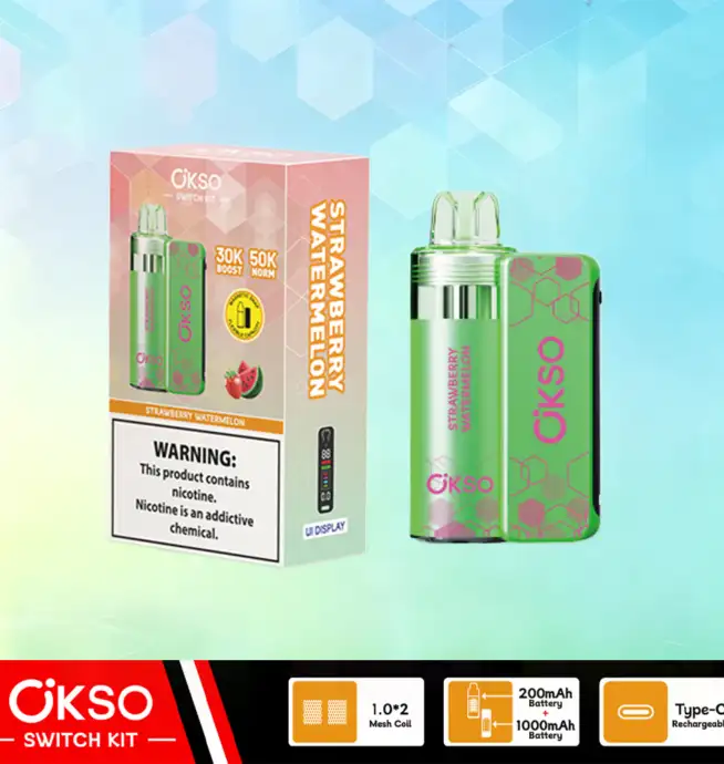 OKSO Switch Kit 50000 50K Puffs Dual Mode Replaceable Pod Disposable Vape - 24H VAPE OKSO Switch Kit 50000 50K Puffs Dual Mode Replaceable Pod Disposable Vape - 24H VAPE