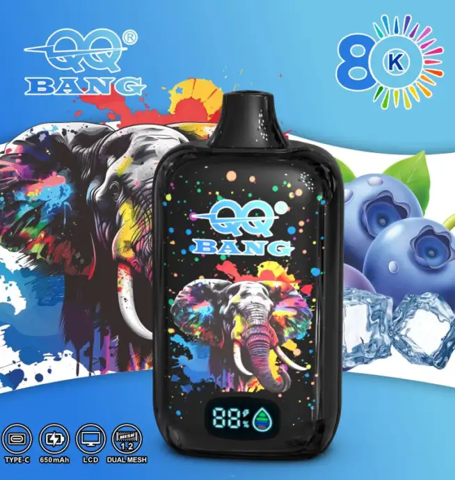 QQ Bang 80K Disposable Vape|Type-C Rechargeable LCD Display E-Cigarette -  24H VAPE