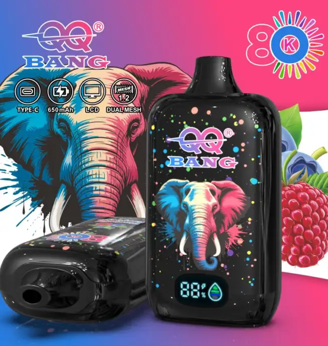 QQ Bang 80K Disposable Vape|Type-C Rechargeable LCD Display E-Cigarette - 24H VAPE QQ Bang 80K Disposable Vape|Type-C Rechargeable LCD Display E-Cigarette - 24H VAPE