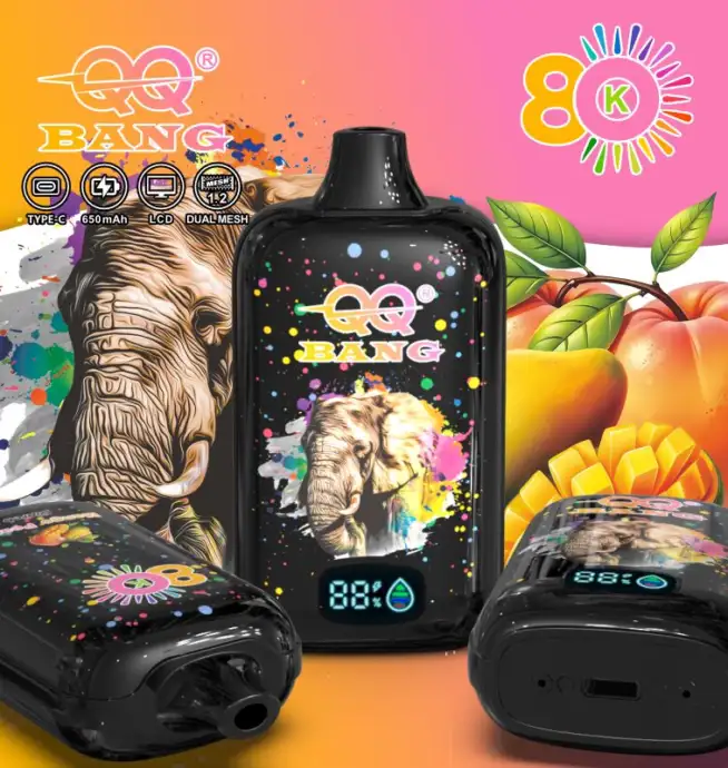 QQ Bang 80K Disposable Vape|Type-C Rechargeable LCD Display E-Cigarette - 24H VAPE QQ Bang 80K Disposable Vape|Type-C Rechargeable LCD Display E-Cigarette - 24H VAPE