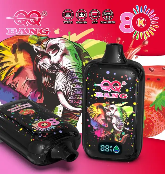 QQ Bang 80K Disposable Vape|Type-C Rechargeable LCD Display E-Cigarette