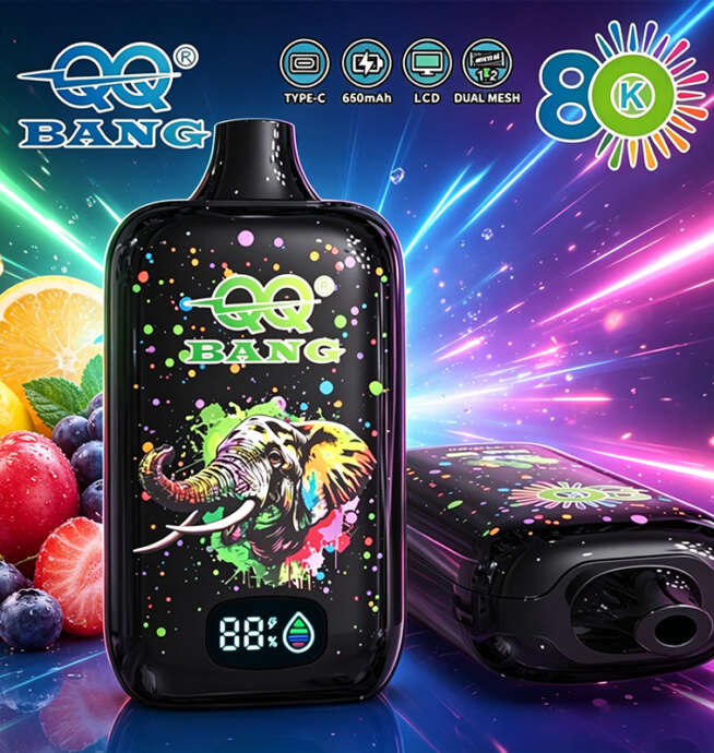 QQ Bang 80K Disposable Vape|Type-C Rechargeable LCD Display E-Cigarette