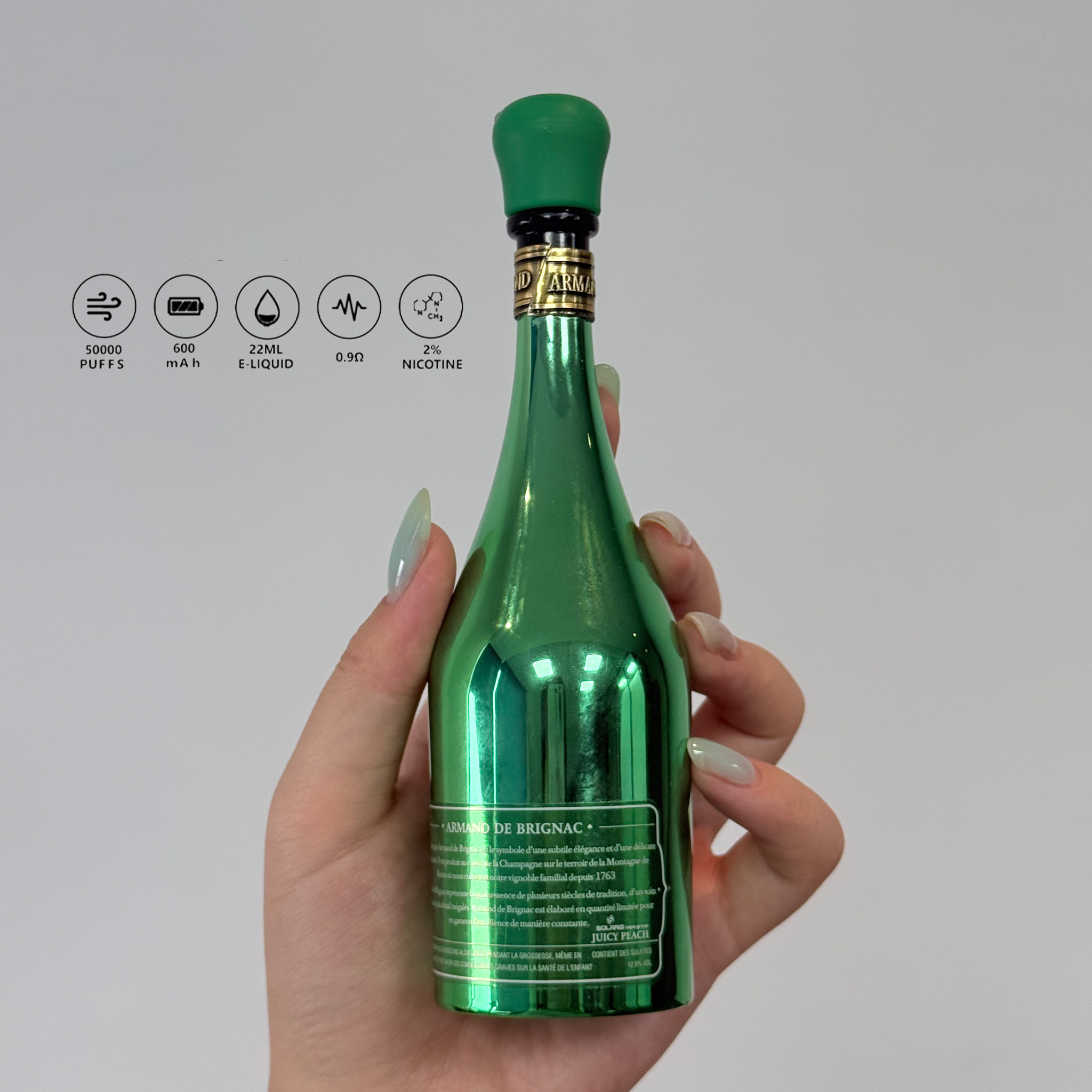 Solaris Champagne 50K 50000 Puffs Rechargeable Disposable Vape – Premium Flavor & Long-Lasting Performance
