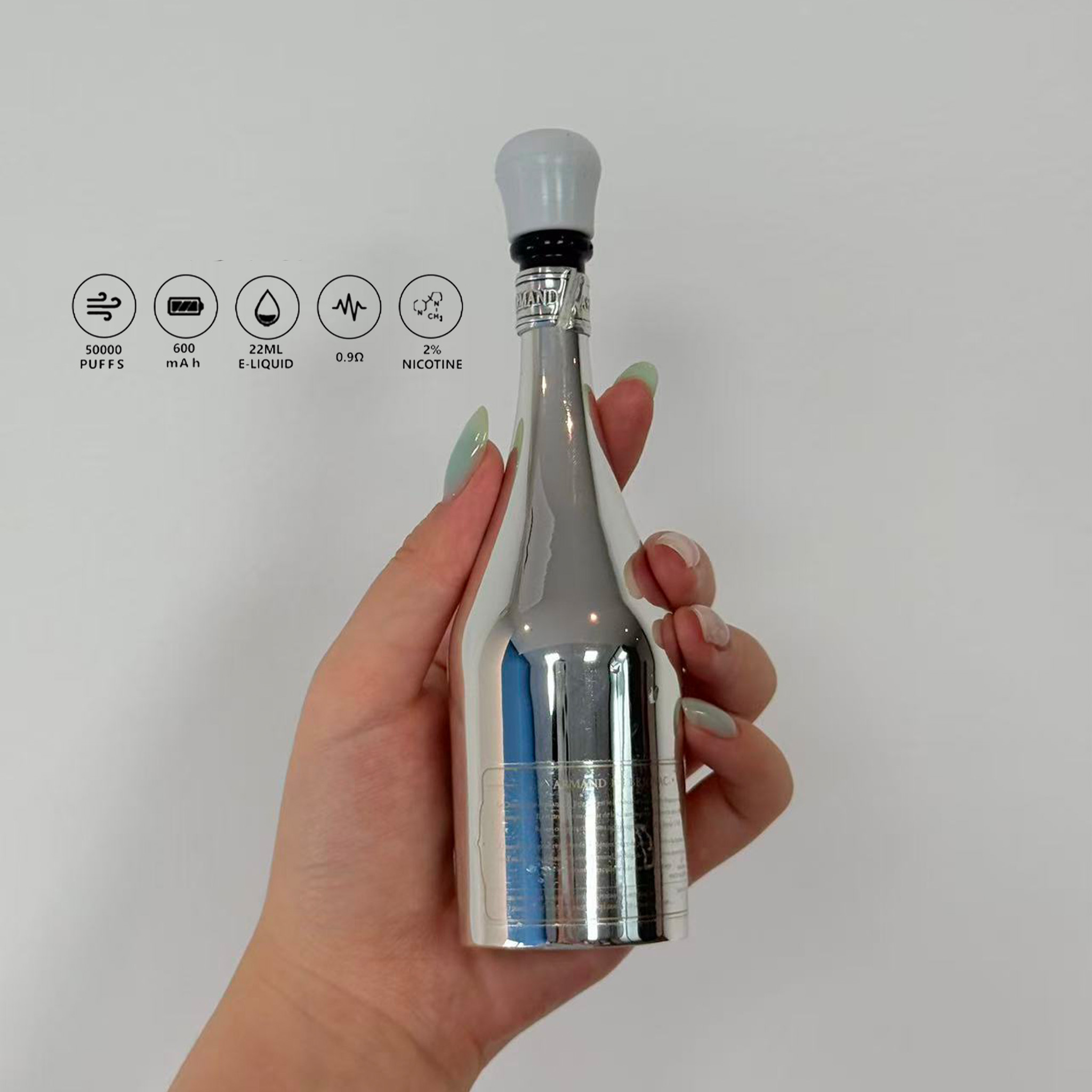 Solaris Champagne 50K 50000 Puffs Rechargeable Disposable Vape – Premium Flavor & Long-Lasting Performance