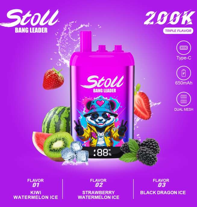 Bang Leader Stoll 200K Triple Flavor LED Display Disposable Vape